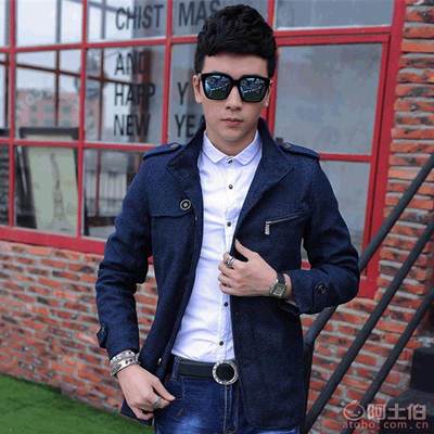 經典與潮流的碰撞 名仕狼男裝風衣中長款立領韓版休閑大衣深度解析